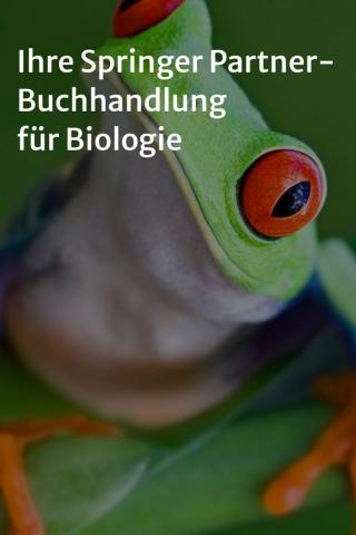 Frosch. Link zu den Springer Biologie Büchern.