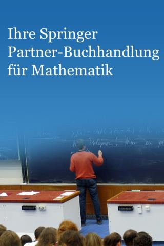 Professor schreibt etwas an die Tafel. Link zu den Springer Methematik Büchern.