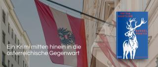 Österreichische Flagge. Link zum Buch Buberlpartie.