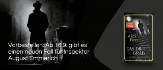 Mann im Nebel. Link zum Buch Das dritte Grab.