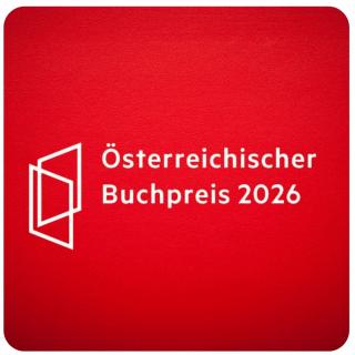 Logo Österreichischer Buchpreis 2026. Link zu unserem Onlineschaufenster.